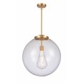thumbnail image 1 of 221-1S-SG-G202-18 Innovations Lighting Beacon - 1 Light Pendant In Industrial Style-19 Inches Tall and 18 Inches Wide-Satin Gold Finish-Clear Glass, 1 of 2