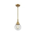 thumbnail image 1 of 447-1S-BB-G202-6 Innovations Lighting Beacon - 1 Light Stem Hung Mini Pendant-10.63 Inch Tall and 6 Inch Wide-Brushed Brass Finish-Clear Glass Color, 1 of 1