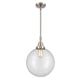 thumbnail image 1 of 447-1S-SN-G202-12 Innovations Lighting Beacon - 1 Light Stem Hung Mini Pendant-16.13 Inch Tall and 12 Inch Wide-Brushed Satin Nickel Finish-Clear, 1 of 1