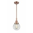 thumbnail image 1 of 447-1S-AC-G202-6 Innovations Lighting Beacon - 1 Light Stem Hung Mini Pendant-10.63 Inch Tall and 6 Inch Wide-Antique Copper Finish-Clear Glass Color, 1 of 1