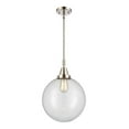 thumbnail image 1 of 447-1S-PN-G202-12 Innovations Lighting Beacon - 1 Light Stem Hung Mini Pendant-16.13 Inch Tall and 12 Inch Wide-Polished Nickel Finish-Clear Glass, 1 of 1