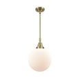 thumbnail image 1 of 447-1S-AB-G201-10 Innovations Lighting Beacon - 1 Light Stem Hung Mini Pendant In Industrial Style-14.13 Inches Tall and 10 Inches Wide-Antique Brass, 1 of 1
