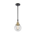 thumbnail image 1 of 447-1S-BAB-G202-6 Innovations Lighting Beacon - 1 Light Stem Hung Mini Pendant-10.63 Inch Tall and 6 Inch Wide-Black Antique Brass Finish-Clear Glass, 1 of 1