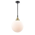 thumbnail image 1 of 447-1S-BAB-G201-12 Innovations Lighting Beacon - 1 Light Stem Hung Mini Pendant-16.13 Inch Tall and 12 Inch Wide-Black Antique Brass Finish-Matte, 1 of 1