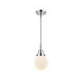 thumbnail image 1 of 447-1S-PC-G201-6 Innovations Lighting Beacon - 1 Light Stem Hung Mini Pendant-10.63 Inch Tall and 6 Inch Wide-Polished Chrome Finish-Matte White Glass, 1 of 1