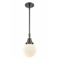 thumbnail image 1 of 447-1S-OB-G201-6 Innovations Lighting Beacon - 1 Light Stem Hung Mini Pendant-10.63 Inch Tall and 6 Inch Wide-Oil Rubbed Bronze Finish-Matte White, 1 of 1