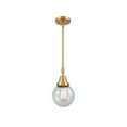 thumbnail image 1 of 447-1S-SG-G204-6 Innovations Lighting Beacon - 1 Light Stem Hung Mini Pendant-10.63 Inch Tall and 6 Inch Wide-Satin Gold Finish-Seedy Glass Color, 1 of 1
