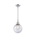 thumbnail image 1 of 447-1S-PC-G204-8 Innovations Lighting Beacon - 1 Light Stem Hung Mini Pendant-12.63 Inch Tall and 8 Inch Wide-Polished Chrome Finish-Seedy Glass Color, 1 of 1