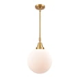 thumbnail image 1 of 447-1S-SG-G201-10 Innovations Lighting Beacon - 1 Light Stem Hung Mini Pendant In Industrial Style-14.13 Inches Tall and 10 Inches Wide-Satin Gold, 1 of 1