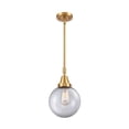thumbnail image 1 of 447-1S-SG-G202-8 Innovations Lighting Beacon - 1 Light Stem Hung Mini Pendant-12.63 Inch Tall and 8 Inch Wide-Satin Gold Finish-Clear Glass Color, 1 of 1