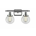 thumbnail image 1 of 916-2W-PC-G202-6 Innovations Lighting Beacon - 2 Light Bath Vanity In Modern Style-11 Inches Tall and 16 Inches Wide-Polished Chrome Finish-Clear, 1 of 3