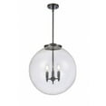 thumbnail image 1 of 221-3S-BK-G204-18-Innovations Lighting-Beacon - 3 Light Pendant In Industrial Style-19 Inches Tall and 18 Inches Wide-Matte Black Finish-Seedy Glass, 1 of 1
