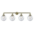 thumbnail image 1 of Innovations Lighting  Beacon 4 Light 44" Bath Vanity Light Antique Brass/Seedy, 1 of 5