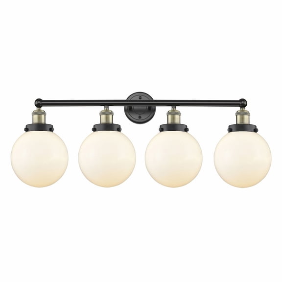 Innovations Lighting - Beacon - 4 Light Bath Vanity with 8 Inch Glass In Modern