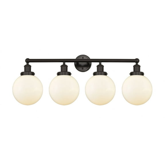 Innovations Lighting - Beacon - 4 Light Bath Vanity with 8 Inch Glass In Modern