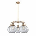 thumbnail image 1 of Innovations Lighting  Beacon - 5 Light 26" Stem Hung Chandelier Clear/Antique Copper, 1 of 2