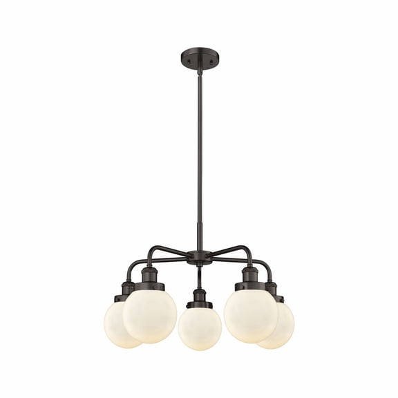 Innovations Lighting - Beacon - 5 Light Stem Hung Chandelier In Art Deco