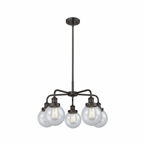 Innovations Lighting - Beacon - 5 Light Stem Hung Chandelier In Art Deco