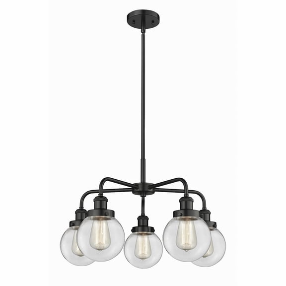 Innovations Lighting - Beacon - 5 Light Stem Hung Chandelier In Art Deco