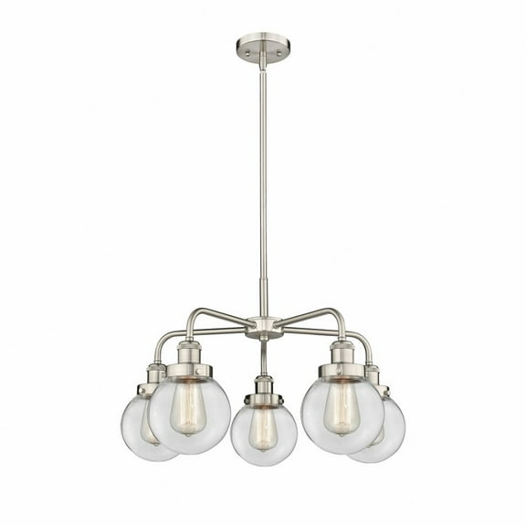 Innovations Lighting - Beacon - 5 Light Stem Hung Chandelier In Art Deco