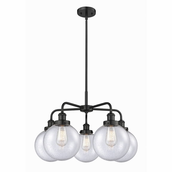 Innovations Lighting - Beacon - 5 Light Stem Hung Chandelier In Art Deco