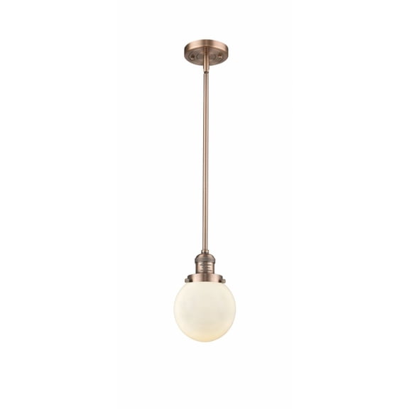 Innovations Lighting - Beacon - 6 Inch 1 Light Mini Pendant  Antique Copper