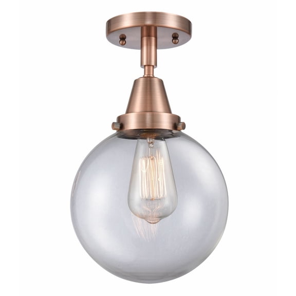 Innovations Lighting - Beacon - 8 Inch 3.5W 1 LED Flush Mount  Antique Copper