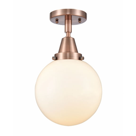 Innovations Lighting - Beacon - 8 Inch 3.5W 1 LED Flush Mount  Antique Copper