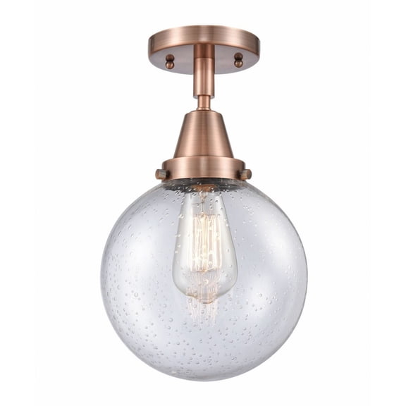 Innovations Lighting - Beacon - 8 Inch 3.5W 1 LED Flush Mount  Antique Copper