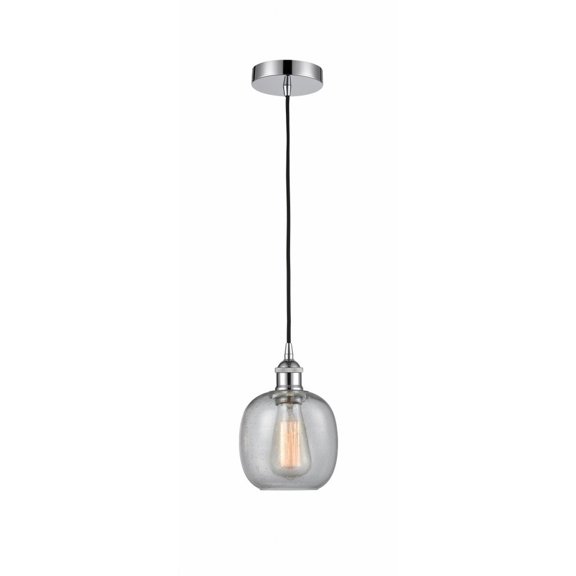 616-1P-PC-G104 Innovations Lighting Belfast - 1 Light Cord Hung Mini Pendant In Industrial Style-9.75 Inches Tall and 6 Inches Wide-Polished Chrome