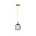 thumbnail image 1 of 616-1P-SG-G104 Innovations Lighting Belfast - 1 Light Cord Hung Mini Pendant In Industrial Style-9.75 Inches Tall and 6 Inches Wide-Satin Gold, 1 of 7