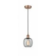 thumbnail image 1 of 616-1P-AC-G104 Innovations Lighting Belfast - 1 Light Cord Hung Mini Pendant In Industrial Style-9.75 Inches Tall and 6 Inches Wide-Antique Copper, 1 of 7