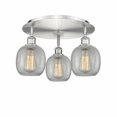 thumbnail image 1 of Innovations Lighting  Belfast - 3 Light 18" Flush Mount Satin Nickel/Clear Crackle, 1 of 5