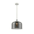 thumbnail image 1 of 916-1P-WPC-G73-L Innovations Lighting Bell - 1 Light Cord Hung Mini Pendant In Industrial Style-11.38 Inches Tall and 12 Inches Wide-White/Polished, 1 of 1