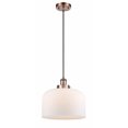 thumbnail image 1 of 916-1P-AC-G71-L Innovations Lighting Bell - 1 Light Cord Hung Mini Pendant In Industrial Style-11.38 Inches Tall and 12 Inches Wide-Antique Copper, 1 of 1