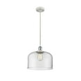thumbnail image 1 of 916-1P-WPC-G72-L Innovations Lighting Bell - 1 Light Cord Hung Mini Pendant In Industrial Style-11.38 Inches Tall and 12 Inches Wide-White/Polished, 1 of 1