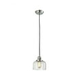 thumbnail image 1 of 201C-PN-G72 Innovations Lighting Bell - 1 Light Cord Hung Mini Pendant In Industrial Style-10 Inches Tall and 8 Inches Wide-Polished Nickel, 1 of 2