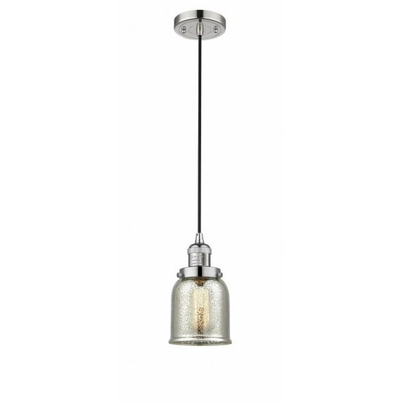 Innovations Lighting Franklin Restoration Bell - 1 Light 5" Cord Hung Mini Pendant Silver Plated Mercury/Polished Nickel