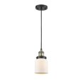 thumbnail image 1 of 201C-BAB-G51 Innovations Lighting Bell - 1 Light Cord Hung Mini Pendant In Industrial Style-10 Inches Tall and 5 Inches Wide-Black Antique Brass, 1 of 5