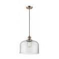 thumbnail image 1 of 201C-AC-G72-L Innovations Lighting Bell - 1 Light Cord Hung Mini Pendant In Industrial Style-8 Inches Tall and 12 Inches Wide-Antique Copper, 1 of 5