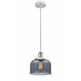 thumbnail image 1 of 916-1P-WPC-G73 Innovations Lighting Bell - 1 Light Cord Hung Mini Pendant In Industrial Style-10 Inches Tall and 8 Inches Wide-White/Polished Chrome, 1 of 1