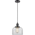 thumbnail image 1 of 201C-OB-G72 Innovations Lighting Bell - 1 Light Cord Hung Mini Pendant In Industrial Style-10 Inches Tall and 8 Inches Wide-Oil Rubbed Bronze, 1 of 3