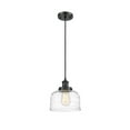 thumbnail image 1 of 916-1P-BK-G713 Innovations Lighting Bell - 1 Light Cord Hung Mini Pendant In Industrial Style-10 Inches Tall and 8 Inches Wide-Matte Black, 1 of 1