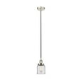 thumbnail image 1 of 616-1PH-PN-G52 Innovations Lighting Bell - 1 Light Cord Hung Mini Pendant In Modern Style-9.5 Inches Tall and 5 Inches Wide-Polished Nickel, 1 of 2