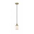 thumbnail image 1 of 616-1PH-AB-G51 Innovations Lighting Bell - 1 Light Cord Hung Mini Pendant In Modern Style-9.5 Inches Tall and 5 Inches Wide-Antique Brass Finish-Matte, 1 of 7