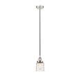 thumbnail image 1 of 616-1PH-PN-G513 Innovations Lighting Bell - 1 Light Cord Hung Mini Pendant In Modern Style-9.5 Inches Tall and 5 Inches Wide-Polished Nickel, 1 of 2