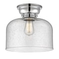 thumbnail image 1 of 623-1F-PC-G74-L Innovations Lighting Bell - 1 Light Flush Mount In Industrial Style-9.4 Inches Tall and 12 Inches Wide-Polished Chrome Finish-Seedy, 1 of 1