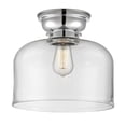 thumbnail image 1 of 623-1F-PC-G72-L Innovations Lighting Bell - 1 Light Flush Mount In Industrial Style-9.4 Inches Tall and 12 Inches Wide-Polished Chrome Finish-Clear, 1 of 1