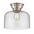 thumbnail image 1 of 623-1F-SN-G74-L Innovations Lighting Bell - 1 Light Flush Mount In Industrial Style-9.4 Inches Tall and 12 Inches Wide-Brushed Satin Nickel, 1 of 1