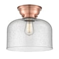 thumbnail image 1 of 623-1F-AC-G74-L Innovations Lighting Bell - 1 Light Flush Mount In Industrial Style-9.4 Inches Tall and 12 Inches Wide-Antique Copper Finish-Seedy, 1 of 1